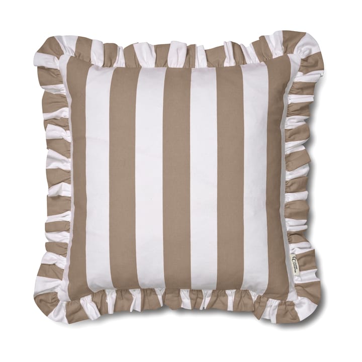 Ruffle Stripes kudebetræk  50x50 cm - Beige - Classic Collection