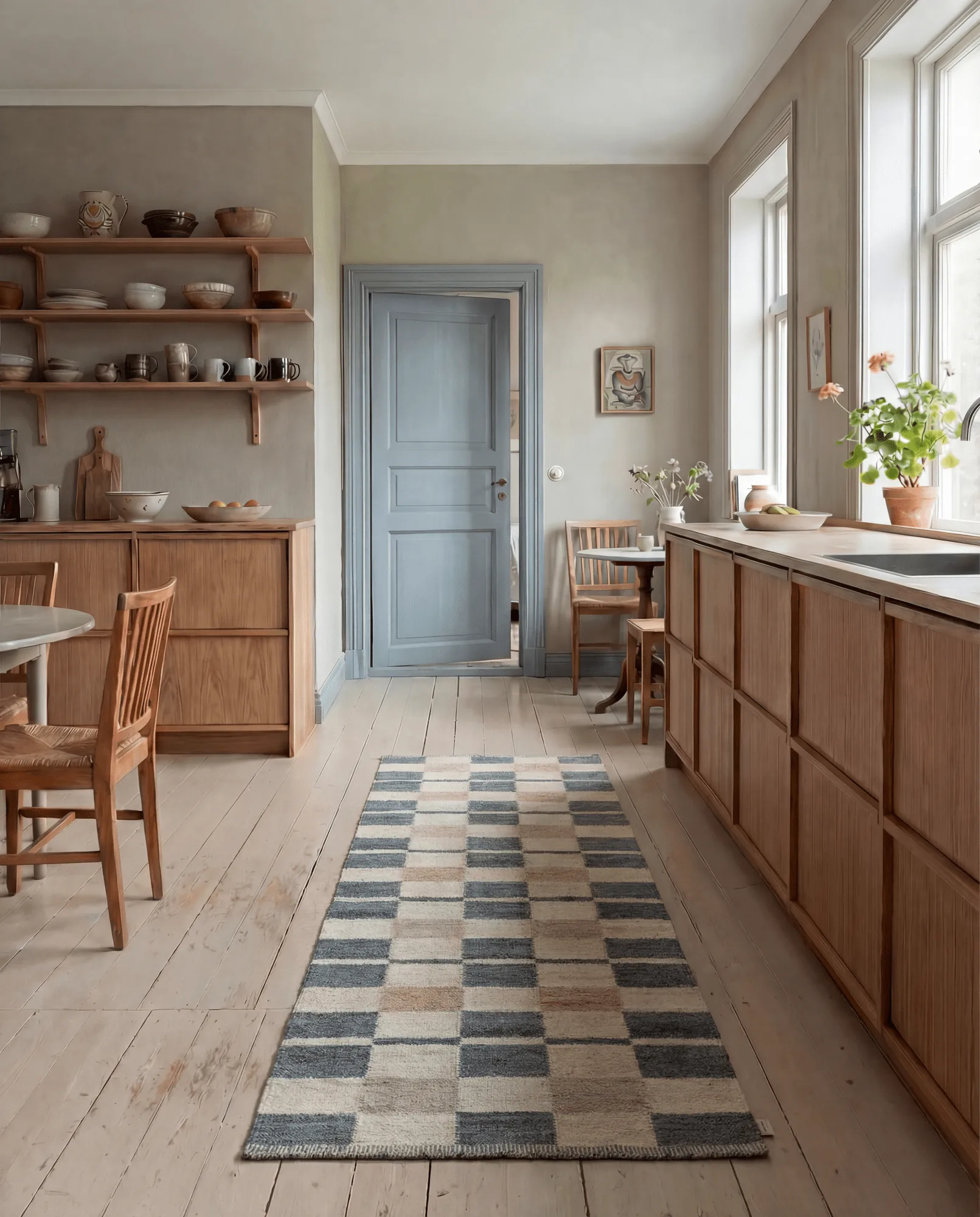 Rutvik tæppe, Blue, 80x250 cm Classic Collection