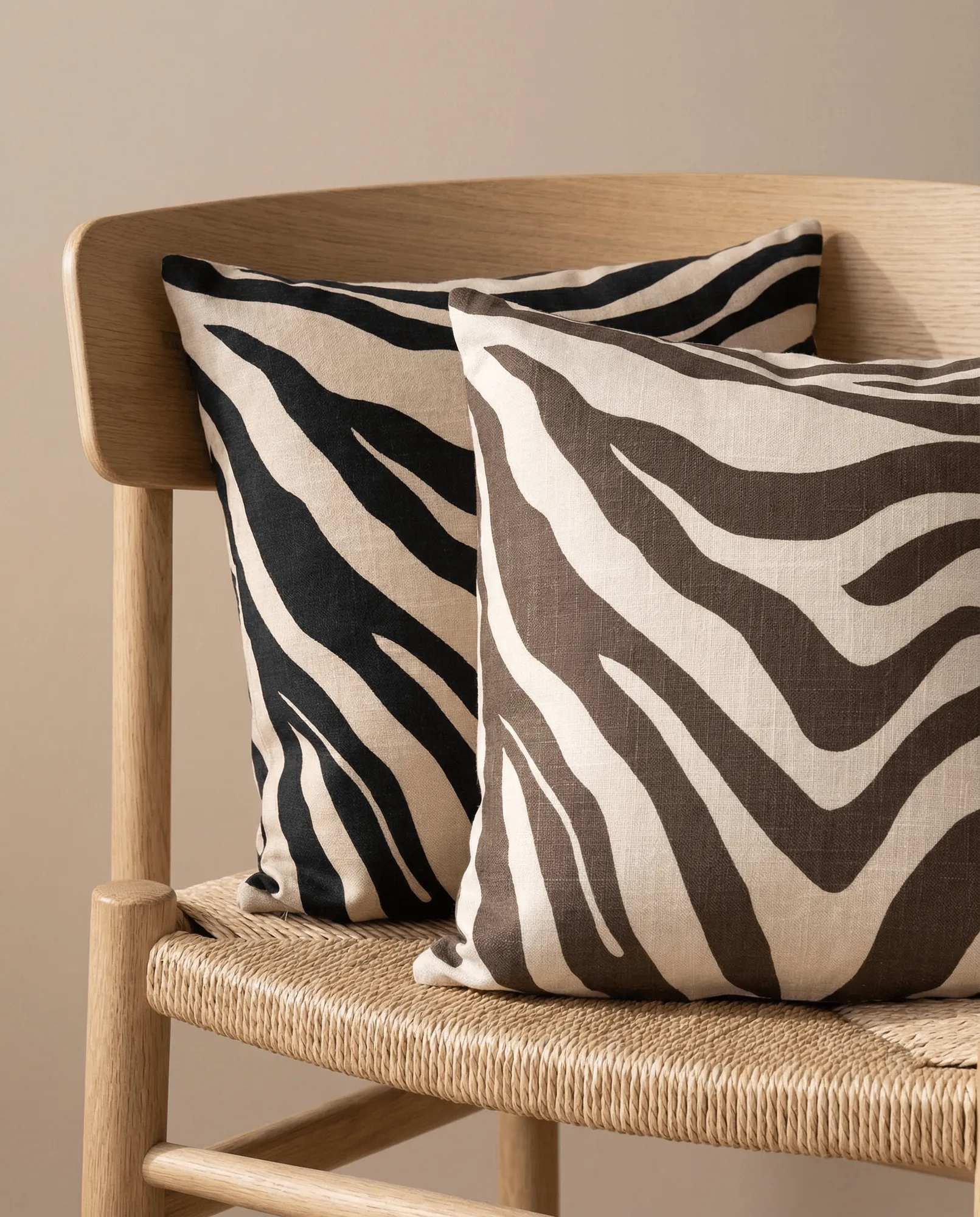 Savannah pudebetræk, Beige-black, 50x50 cm Classic Collection