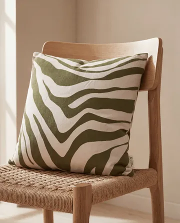 Savannah pudebetræk - Green-off white, 50x50 cm - Classic Collection