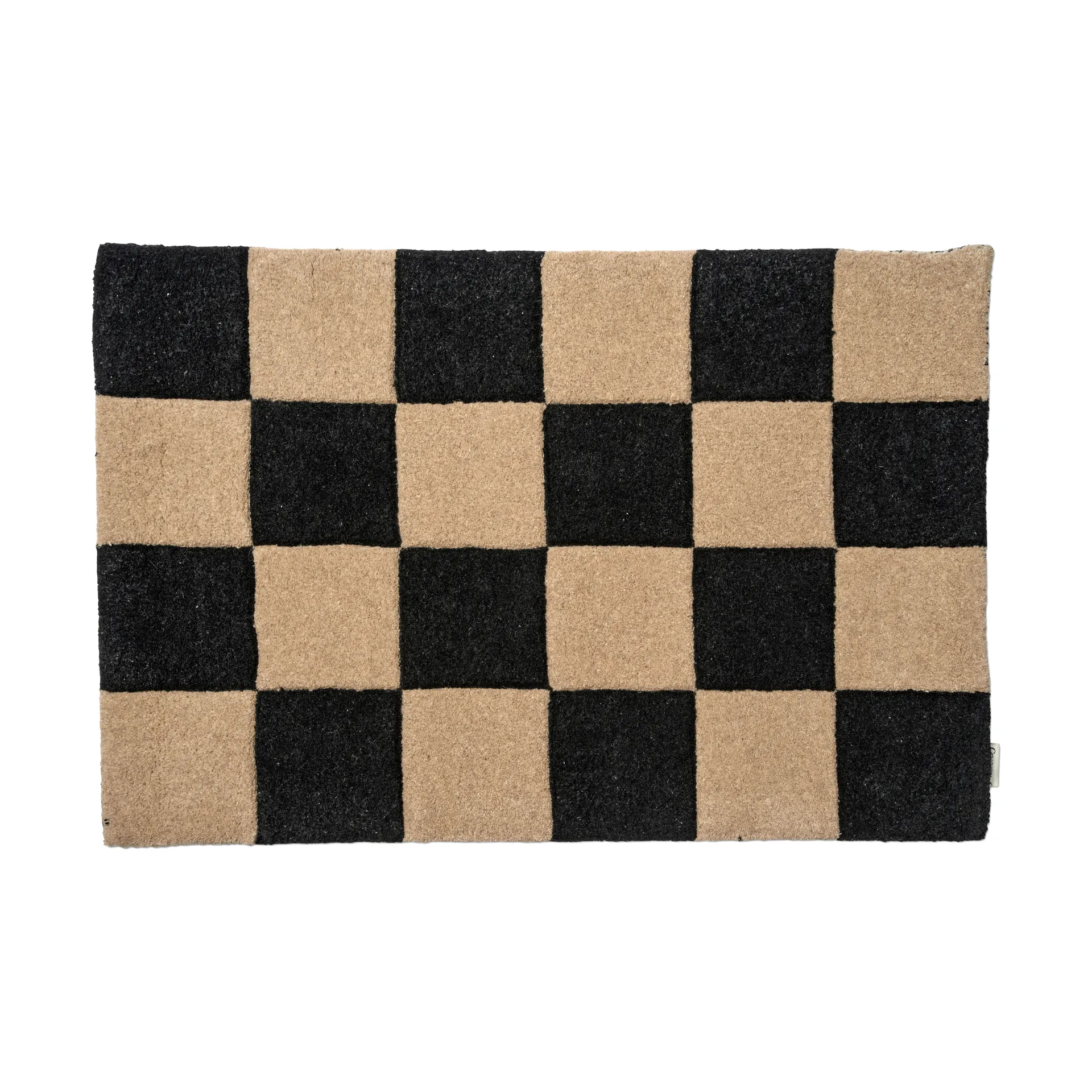 Square dørmåtte, Sort-natur, 60x90 cm Classic Collection