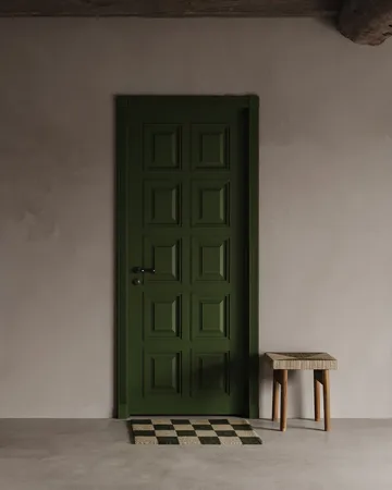 Square dørmåtte - Sort-natur, 60x90 cm - Classic Collection