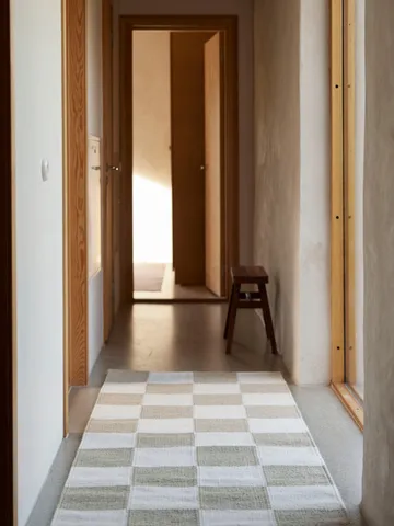 Square løber - Hvid-natur, 80x200 cm - Classic Collection