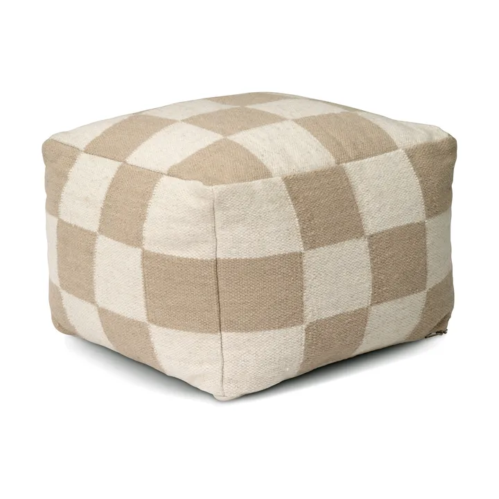 Square puff 50x50 cm - Hvid-natur - Classic Collection