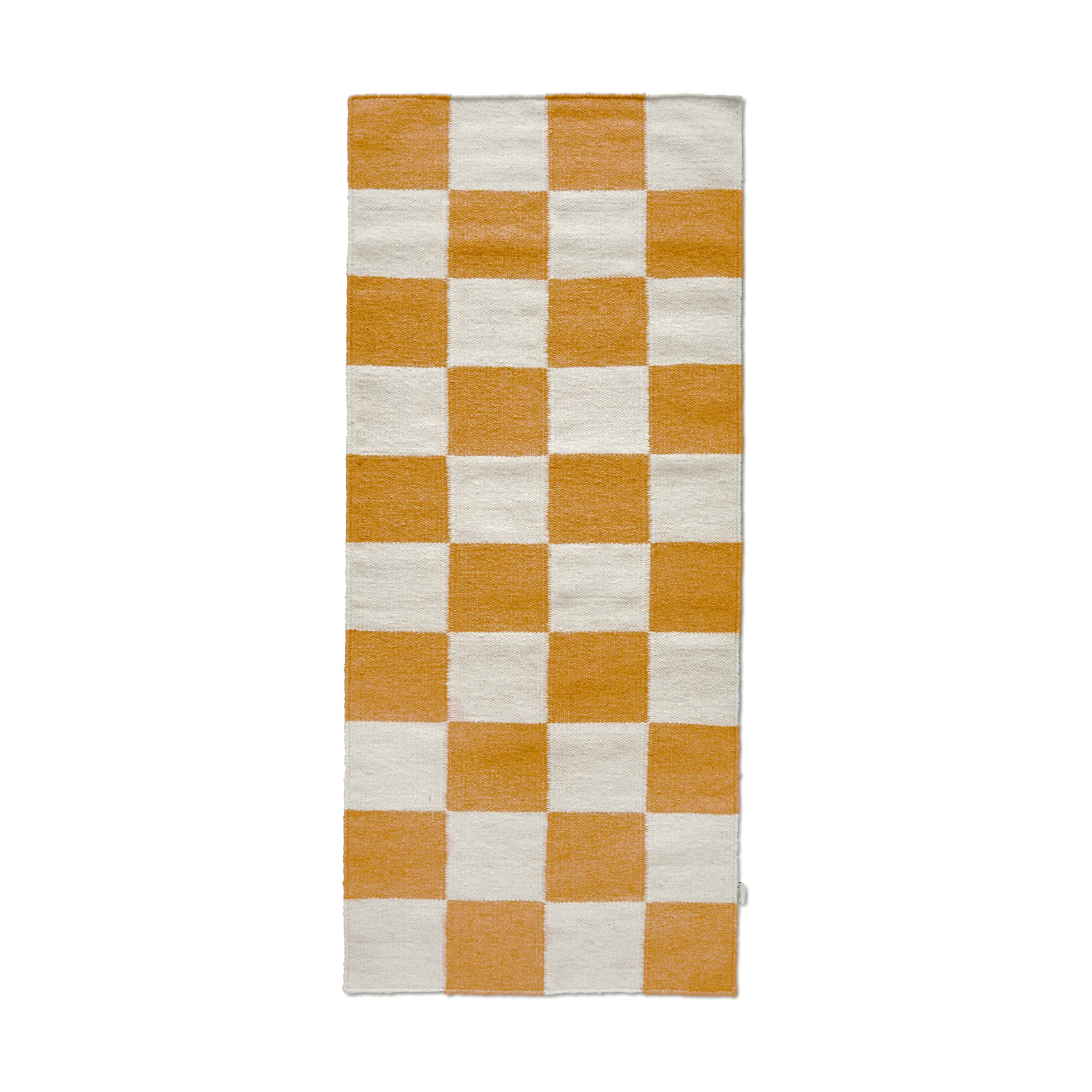 Squares løber, White-yellow, 80x200 cm Classic Collection