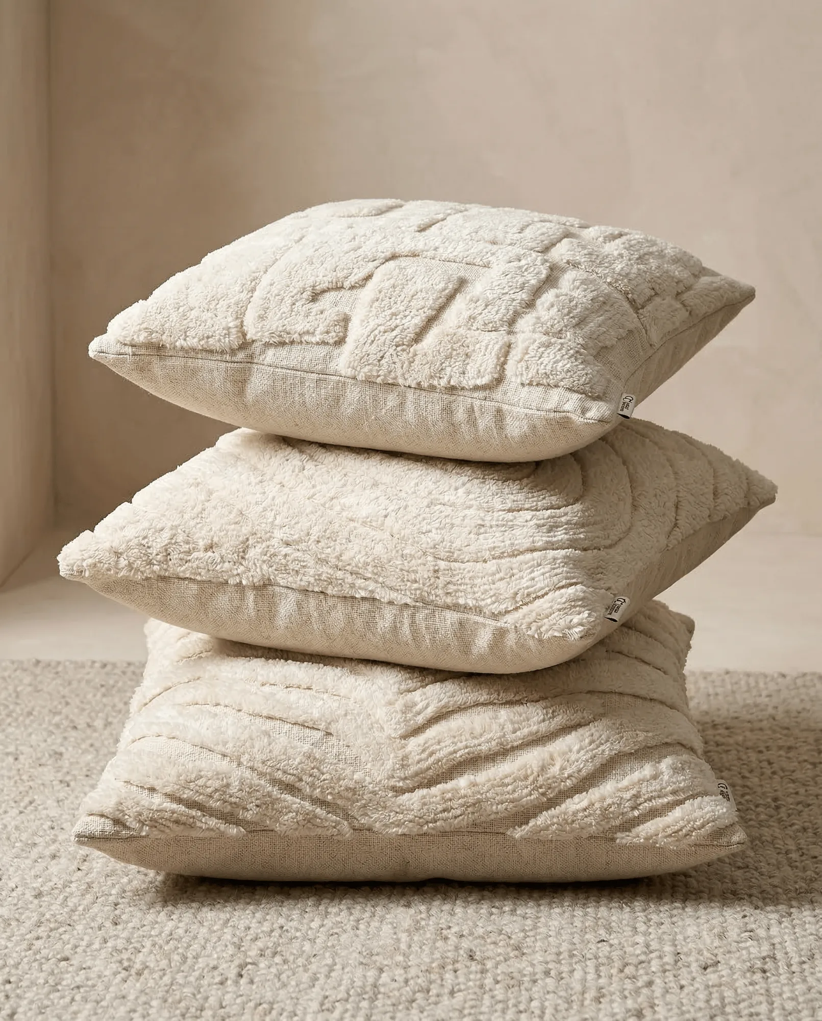 Swirl pudebetræk, Off white, 50x50 cm Classic Collection