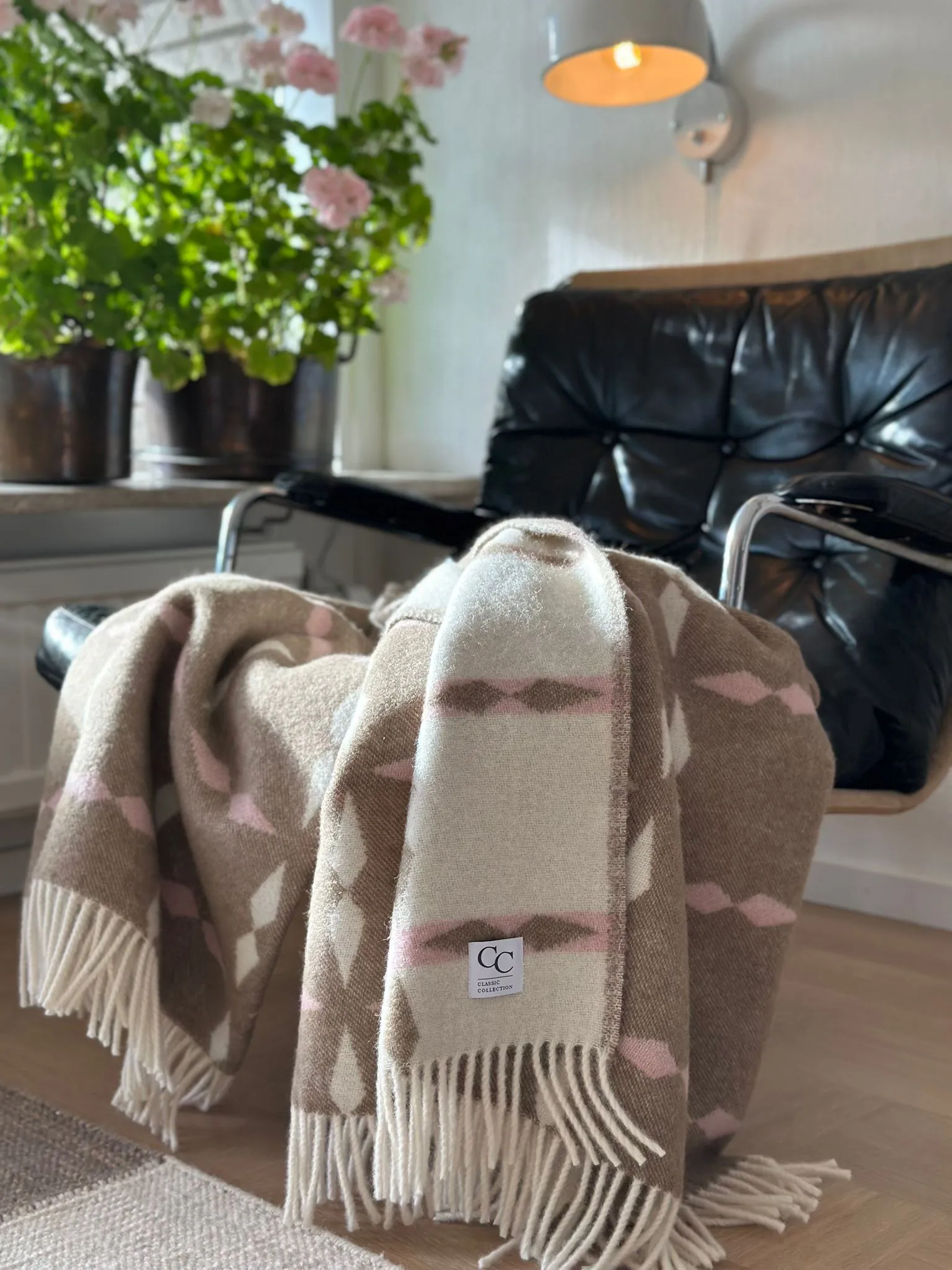 Tile plaid 130x180 cm, Pink Classic Collection