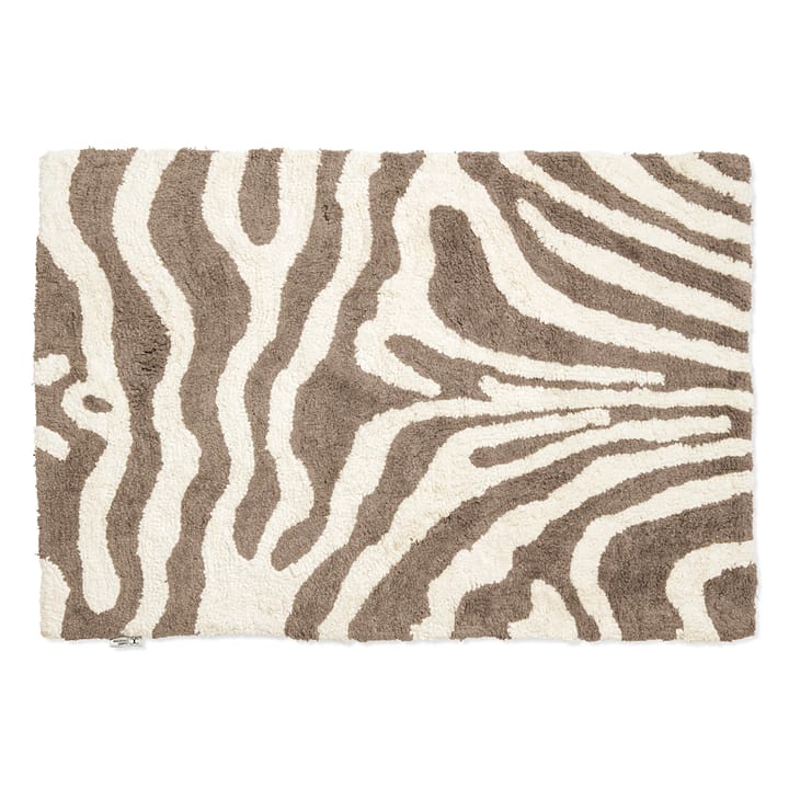 Zebra badeværelsesmåtte 60x90 cm - Simply taupe/Hvid - Classic Collection
