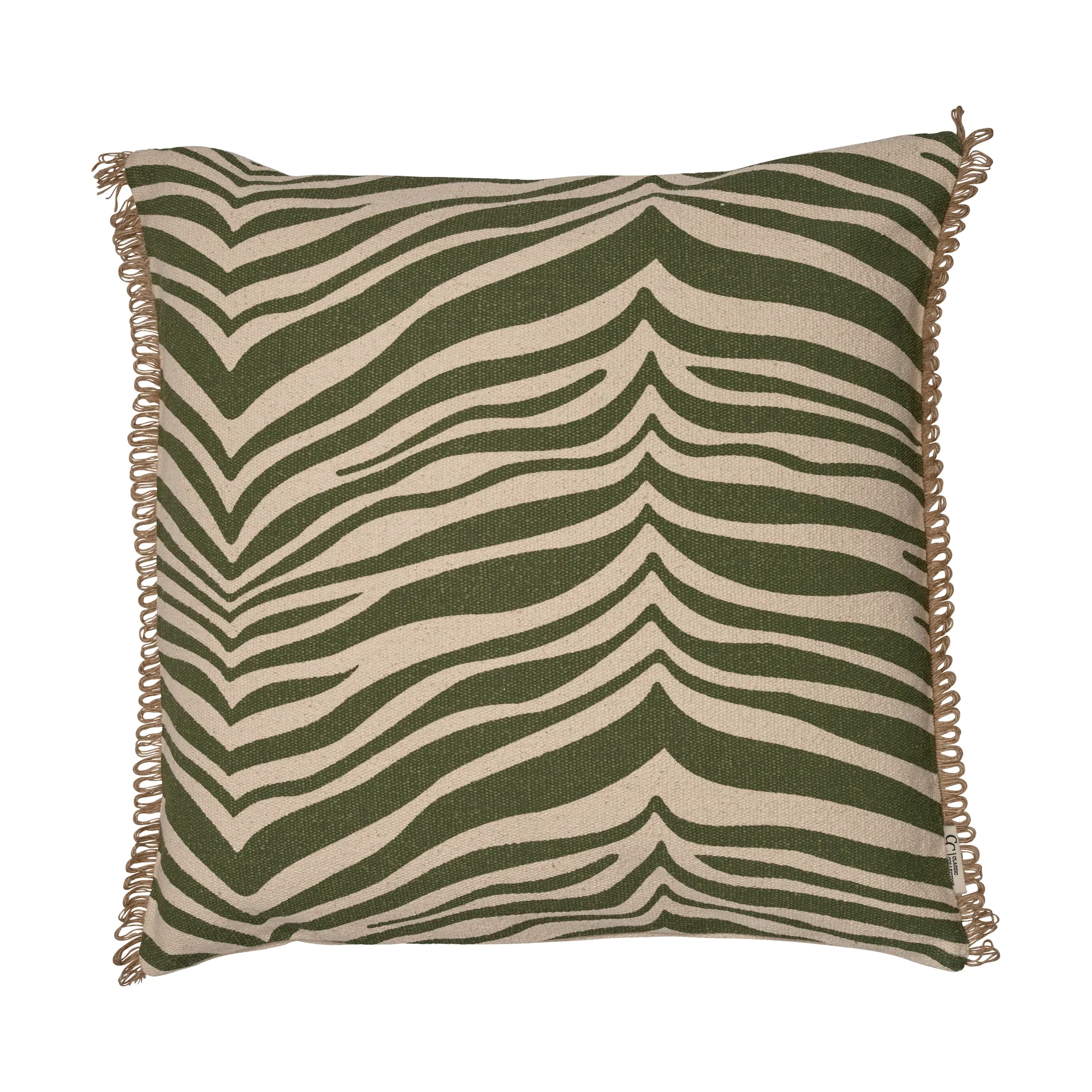Zebra pude 50 x 50 cm, Grøn Classic Collection