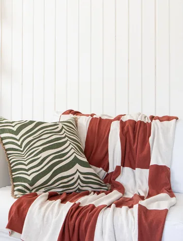 Zebra pude 50 x 50 cm - Grøn - Classic Collection