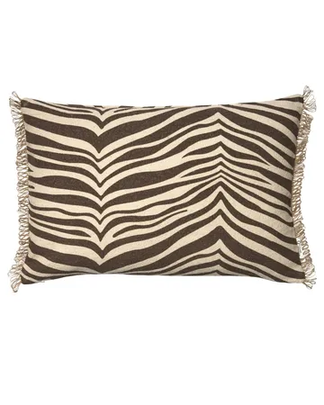 Zebra pude - Brun-natur, 40x60 cm - Classic Collection