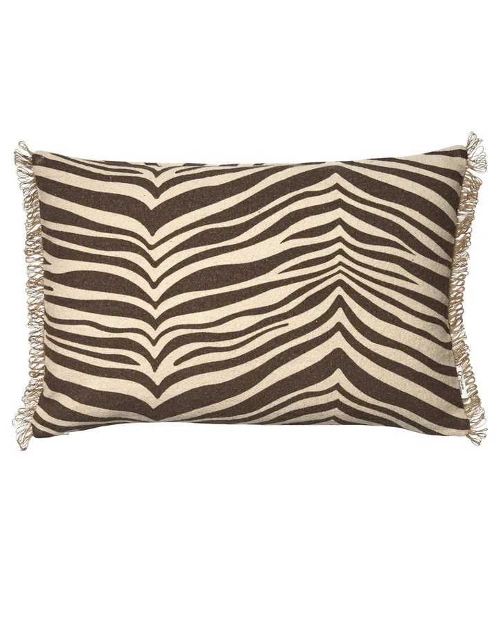 Zebra pude - Brun-natur, 40x60 cm - Classic Collection