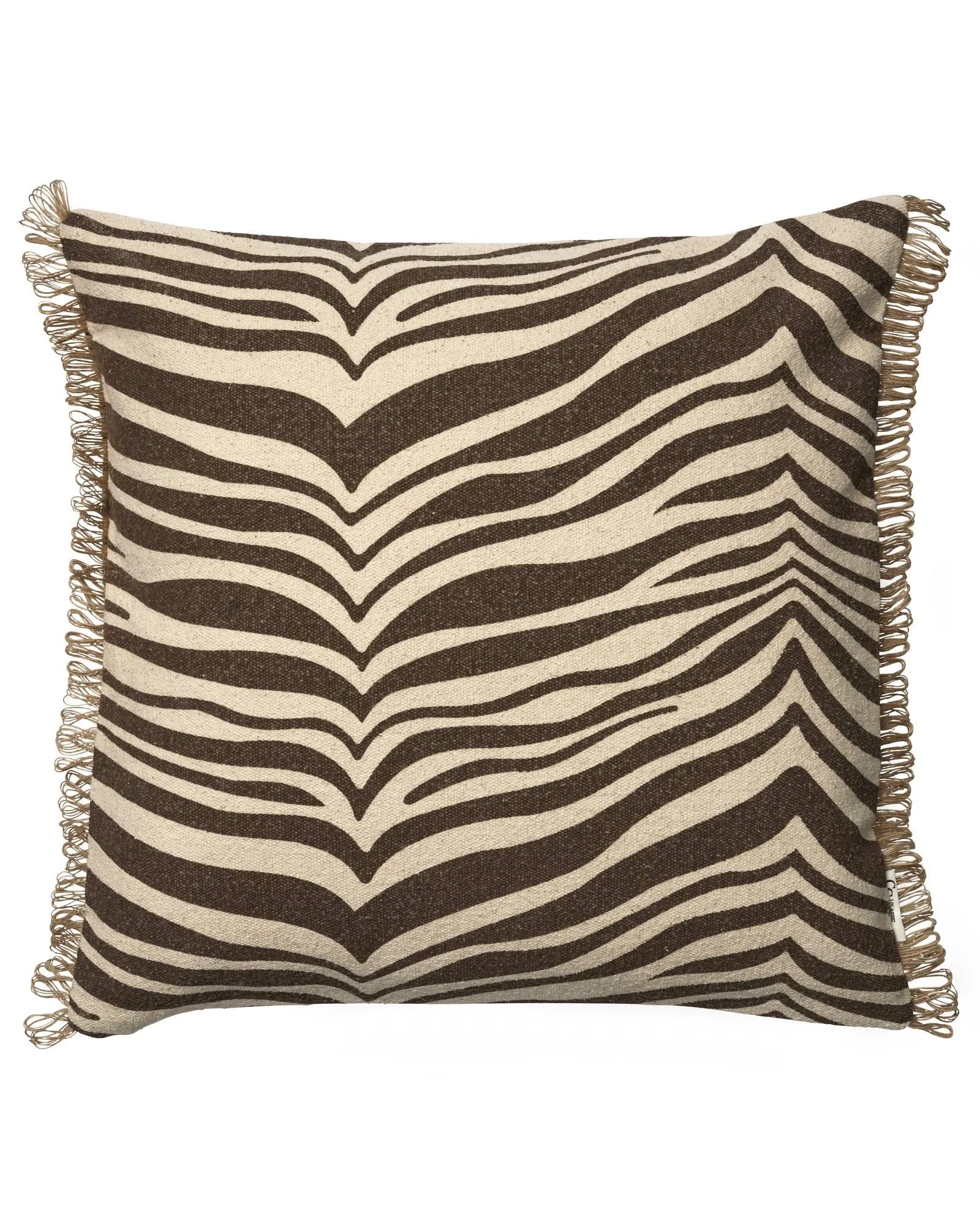 Zebra pude, Brun-natur, 50x50 cm Classic Collection