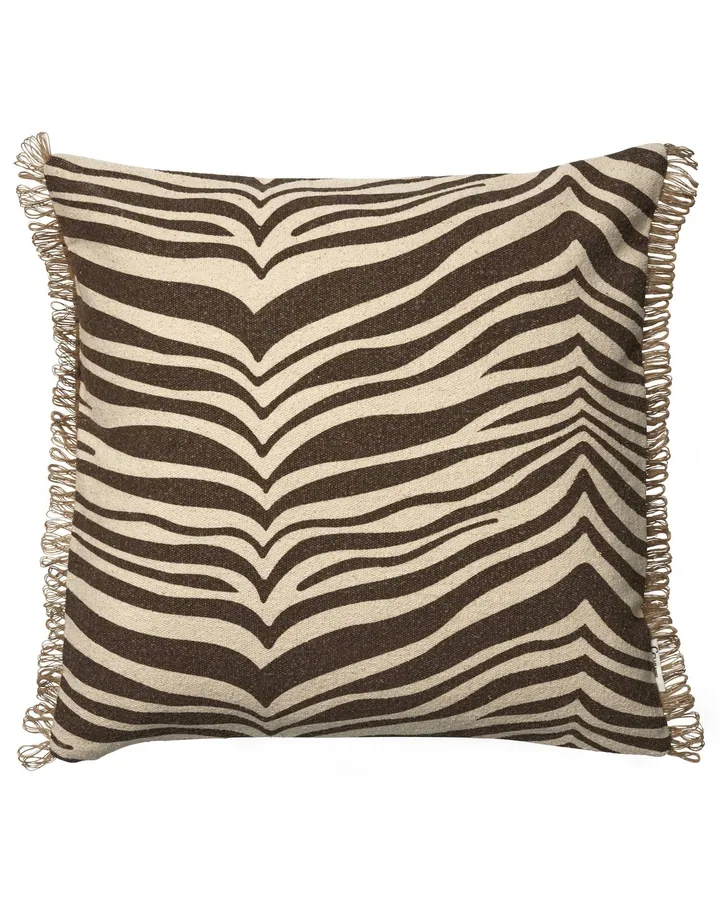 Zebra pude - Brun-natur, 50x50 cm - Classic Collection