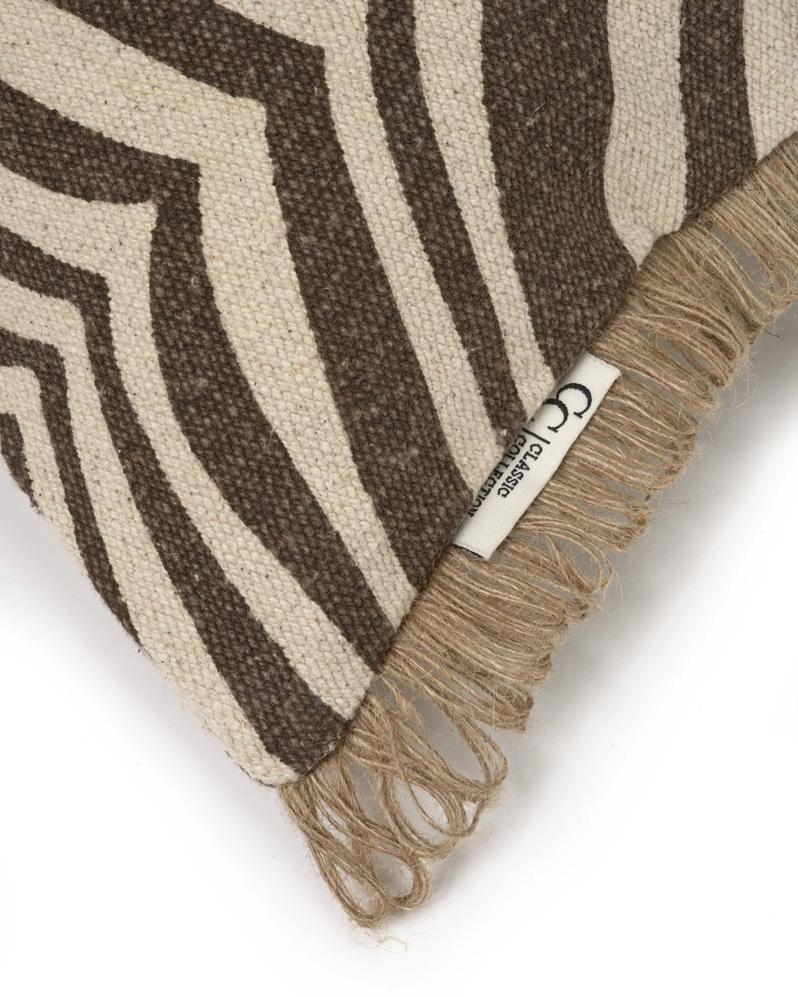 Zebra pude, Brun-natur, 50x50 cm Classic Collection