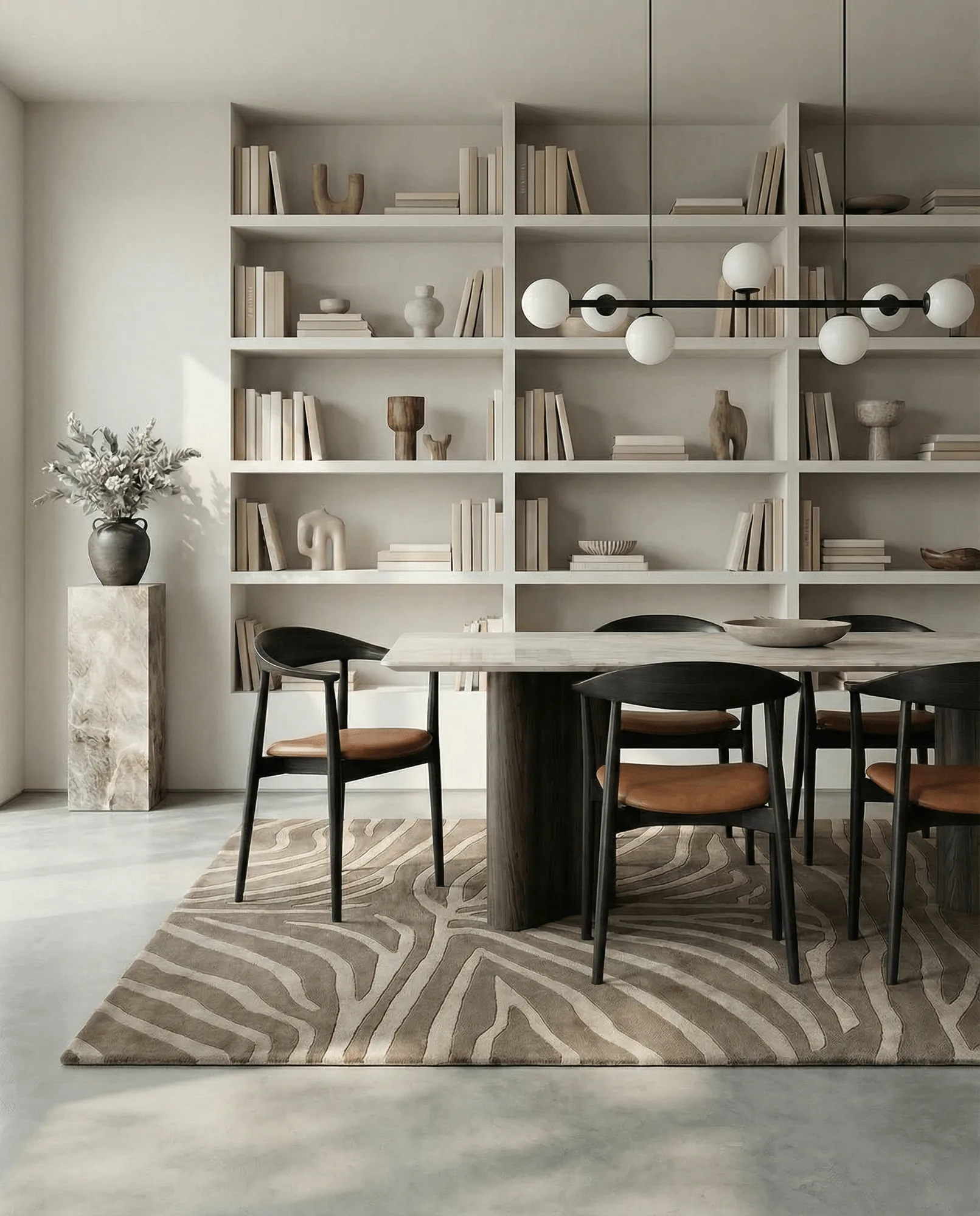Zebra tæppe 250x350 cm, Beige, 170x230 cm Classic Collection