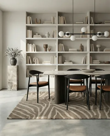 Zebra tæppe 250x350 cm - Beige, 250x350 cm - Classic Collection