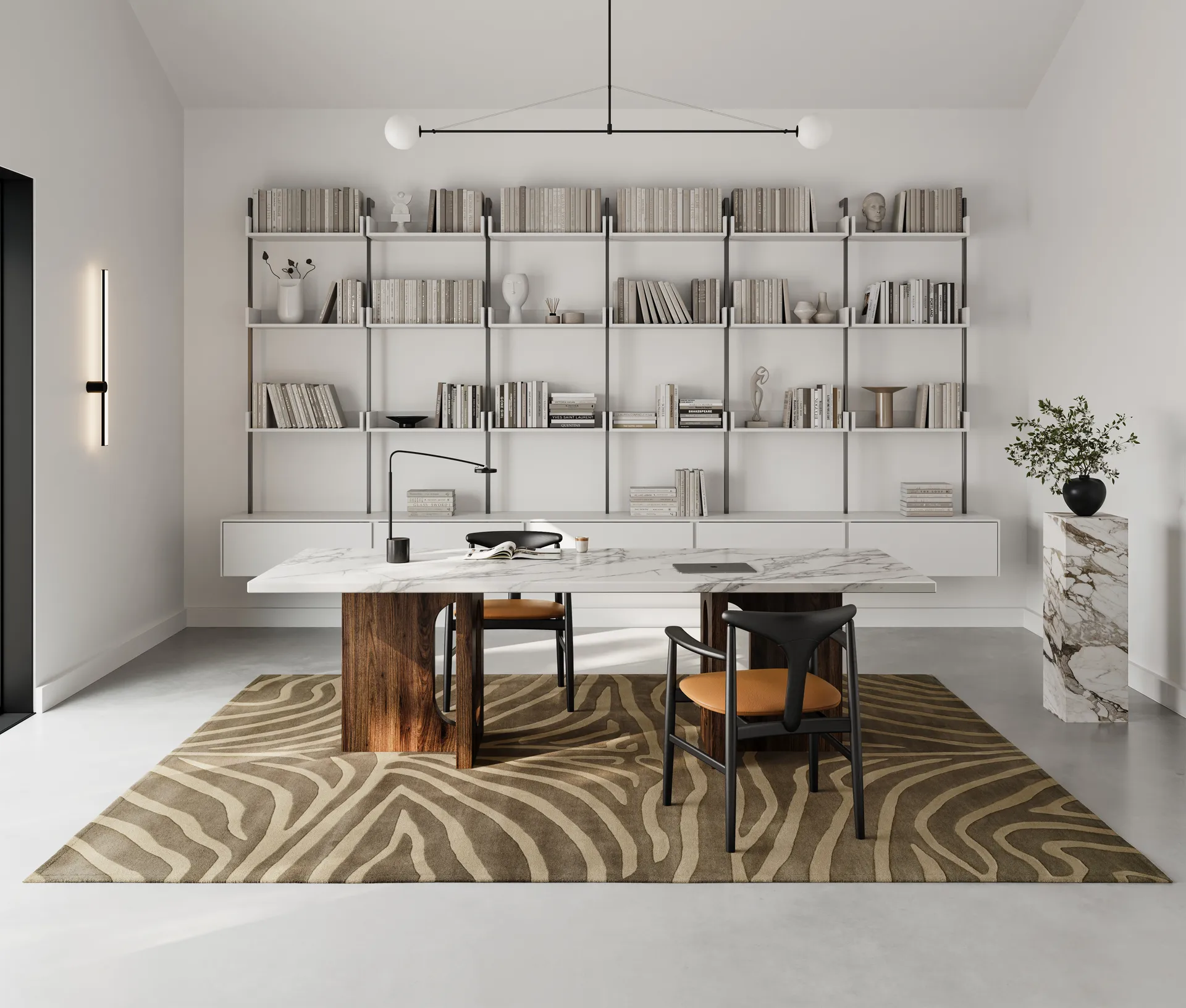 Zebra tæppe 250x350 cm, Brown Classic Collection