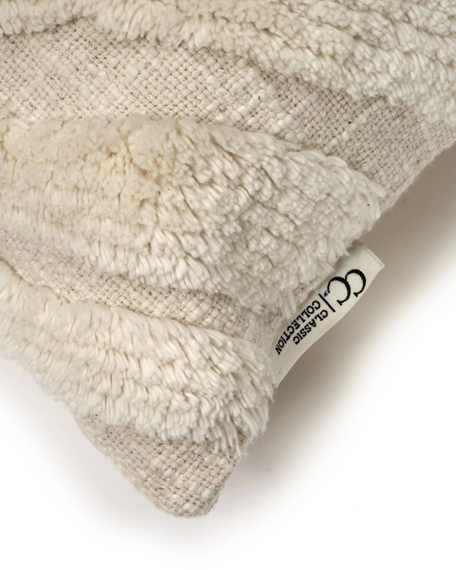 Zebra Tuft pudebetræk, Off white, 50x50 cm Classic Collection