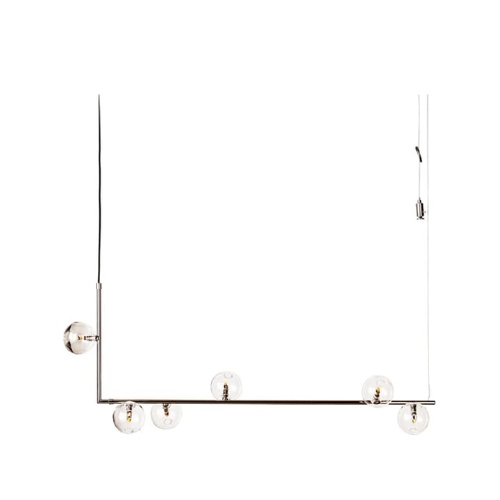 Air 73 loftslampe, nikkel, klart glas CO Bankeryd