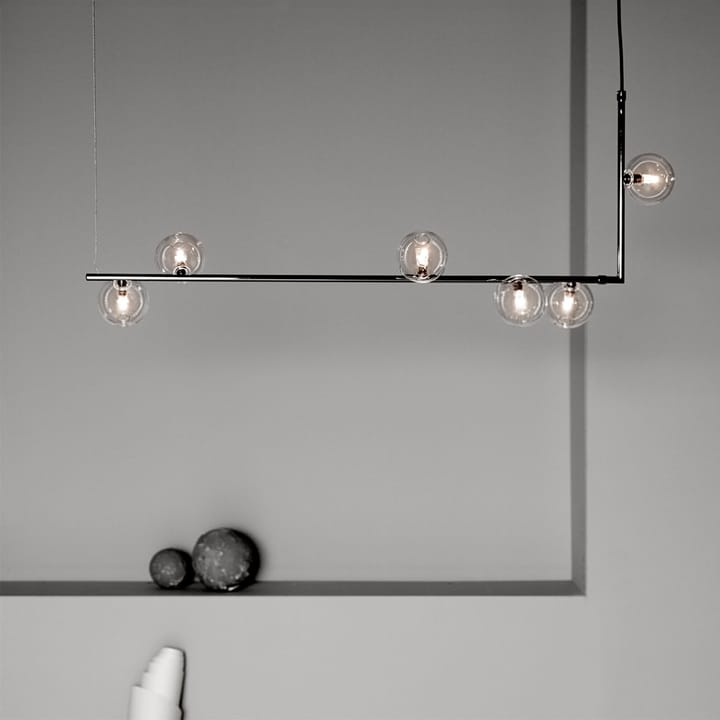 Air 73 loftslampe, nikkel, klart glas CO Bankeryd