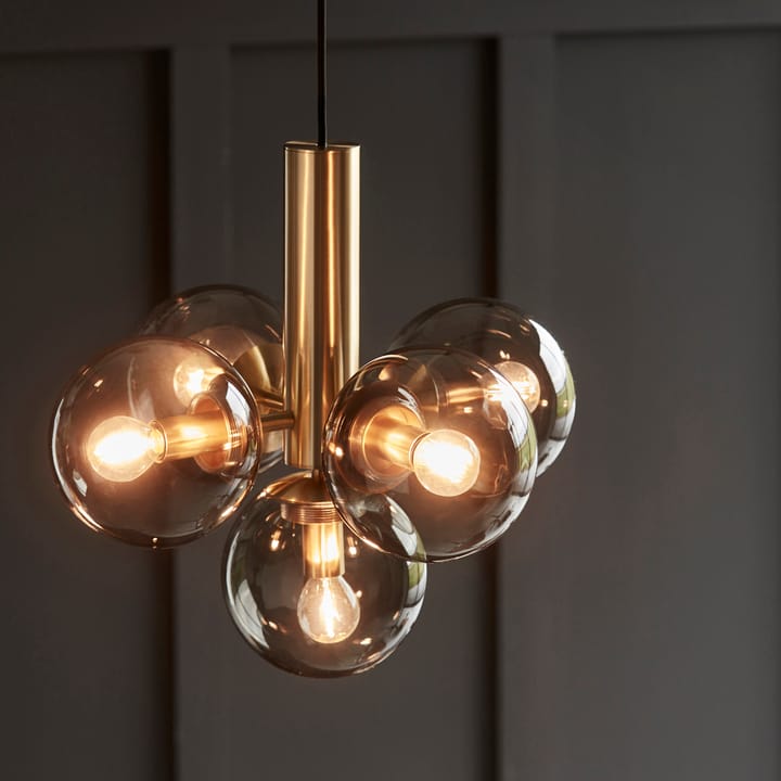 Avenue 43 loftslampe, Messing/Røgfarvet glas CO Bankeryd