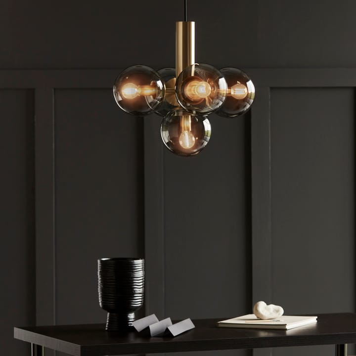 Avenue 43 loftslampe, Messing/Røgfarvet glas CO Bankeryd