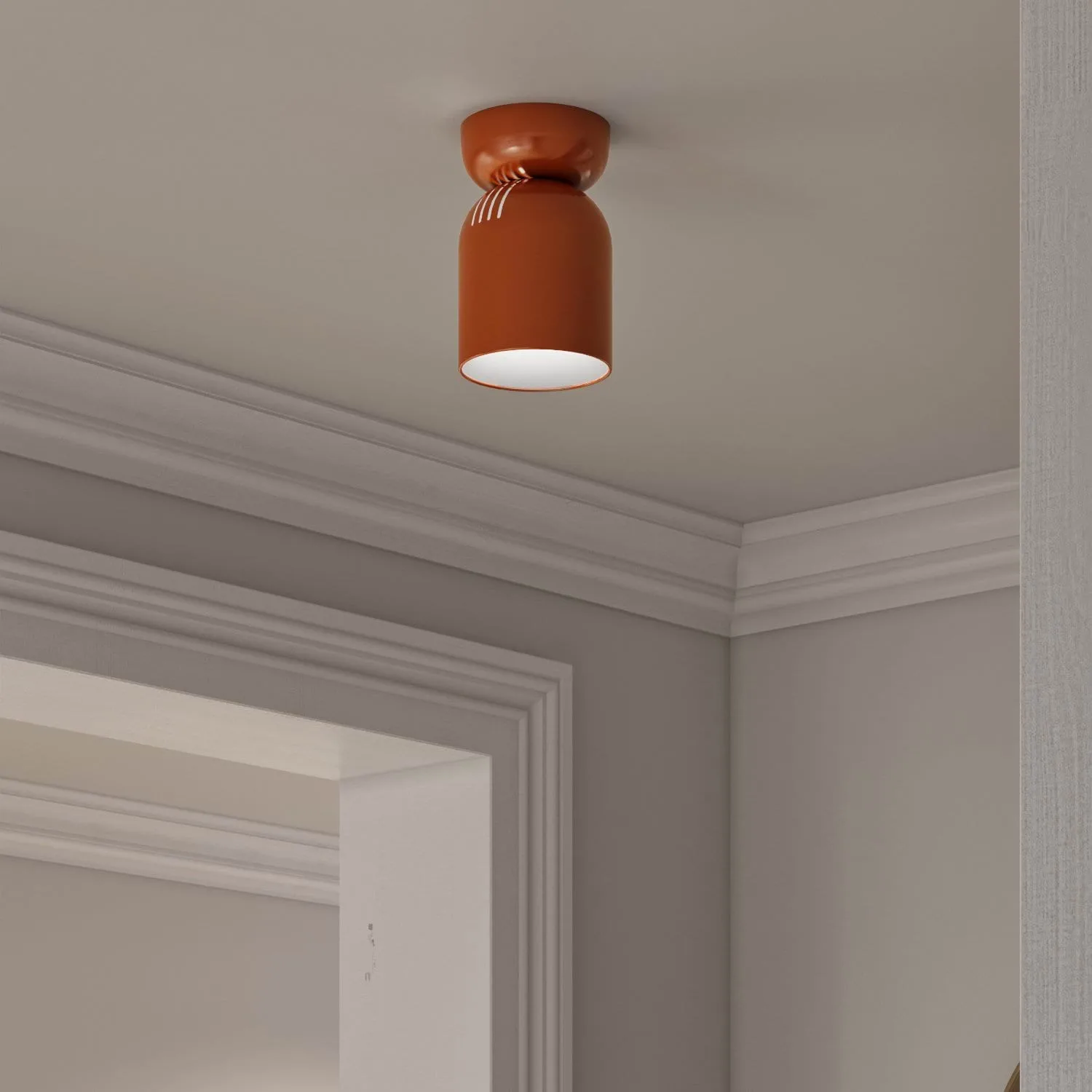 Lennon loftspot, Burnt orange, Ø12,5x19,5 cm CO Bankeryd