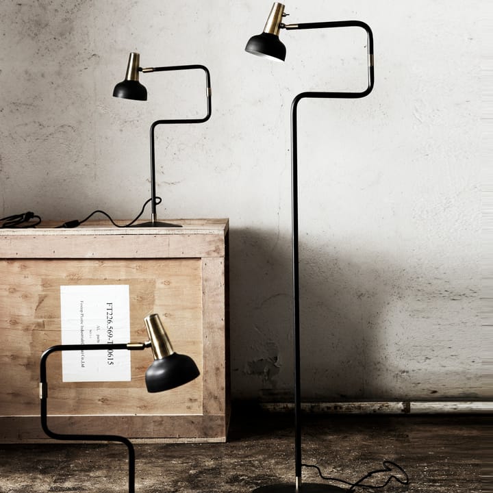 Ray gulvlampe, sort/messing CO Bankeryd