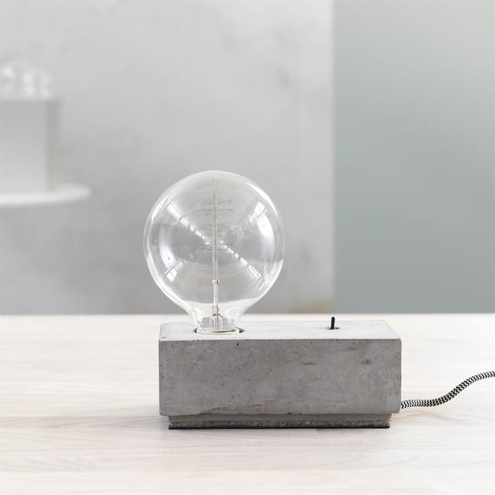Stella bordlampe beton firkantet - grå betong - CO Bankeryd