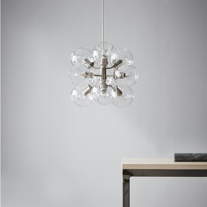 Tage loftlampe, sølv-klart glas CO Bankeryd
