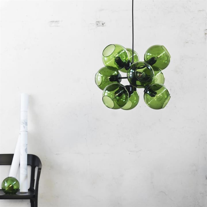 Tage loftlampe, sort-grønt glas CO Bankeryd