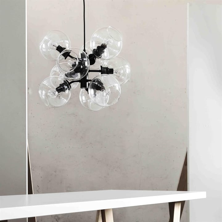 Tage loftlampe, sort-klart glas CO Bankeryd