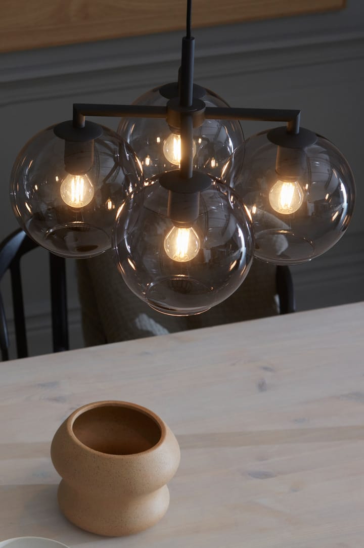 Ture pendel 30 cm, Sort/Røgfarvet glas CO Bankeryd