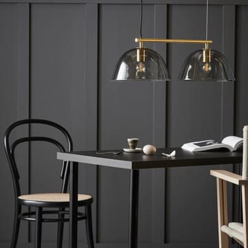 Wendo 70 loftslampe røgfarvet glas - Messing-finish - CO Bankeryd