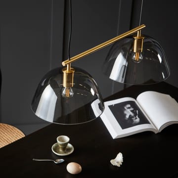 Wendo 70 loftslampe røgfarvet glas - Messing-finish - CO Bankeryd
