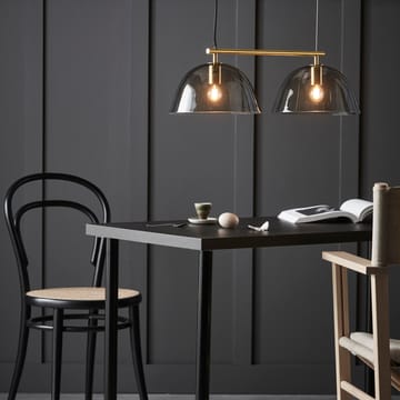 Wendo 70 loftslampe røgfarvet glas - Messing-finish - CO Bankeryd