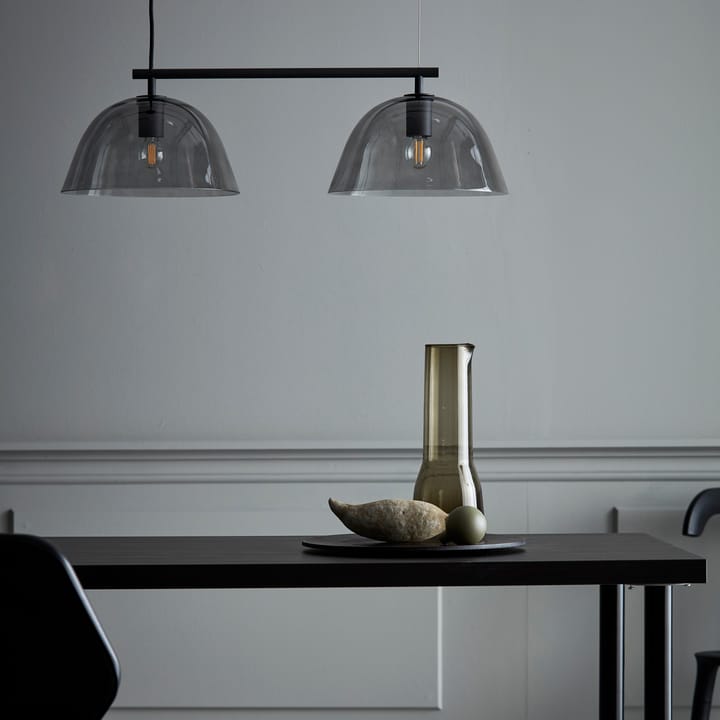 Wendo 70 loftslampe røgfarvet glas, Sort CO Bankeryd