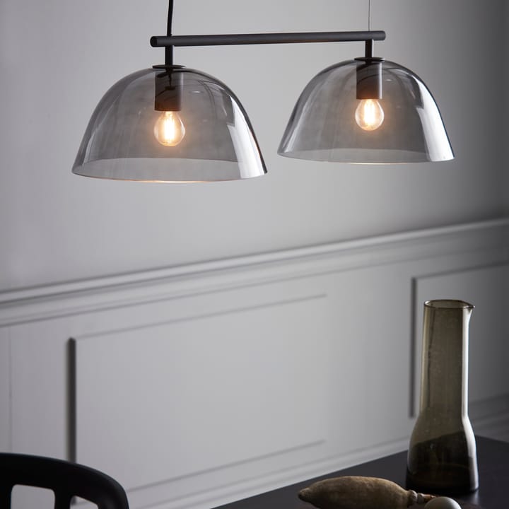 Wendo 70 loftslampe røgfarvet glas, Sort CO Bankeryd