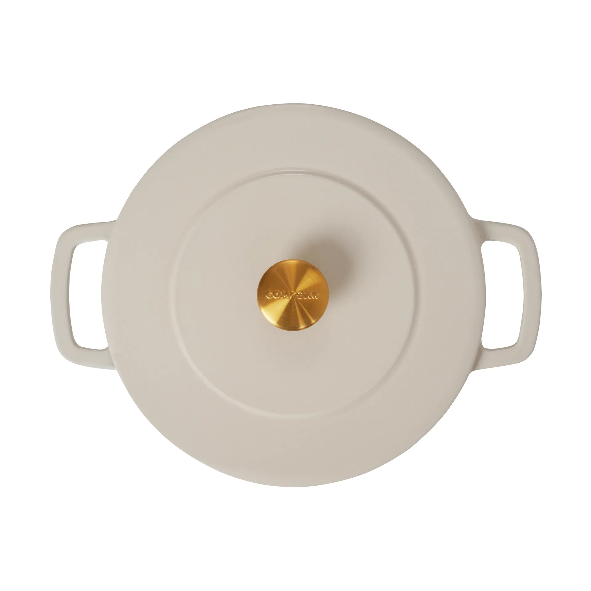 Combekk Enameled støbejernsgryde Ø28 cm, Sand-gold knob Combekk