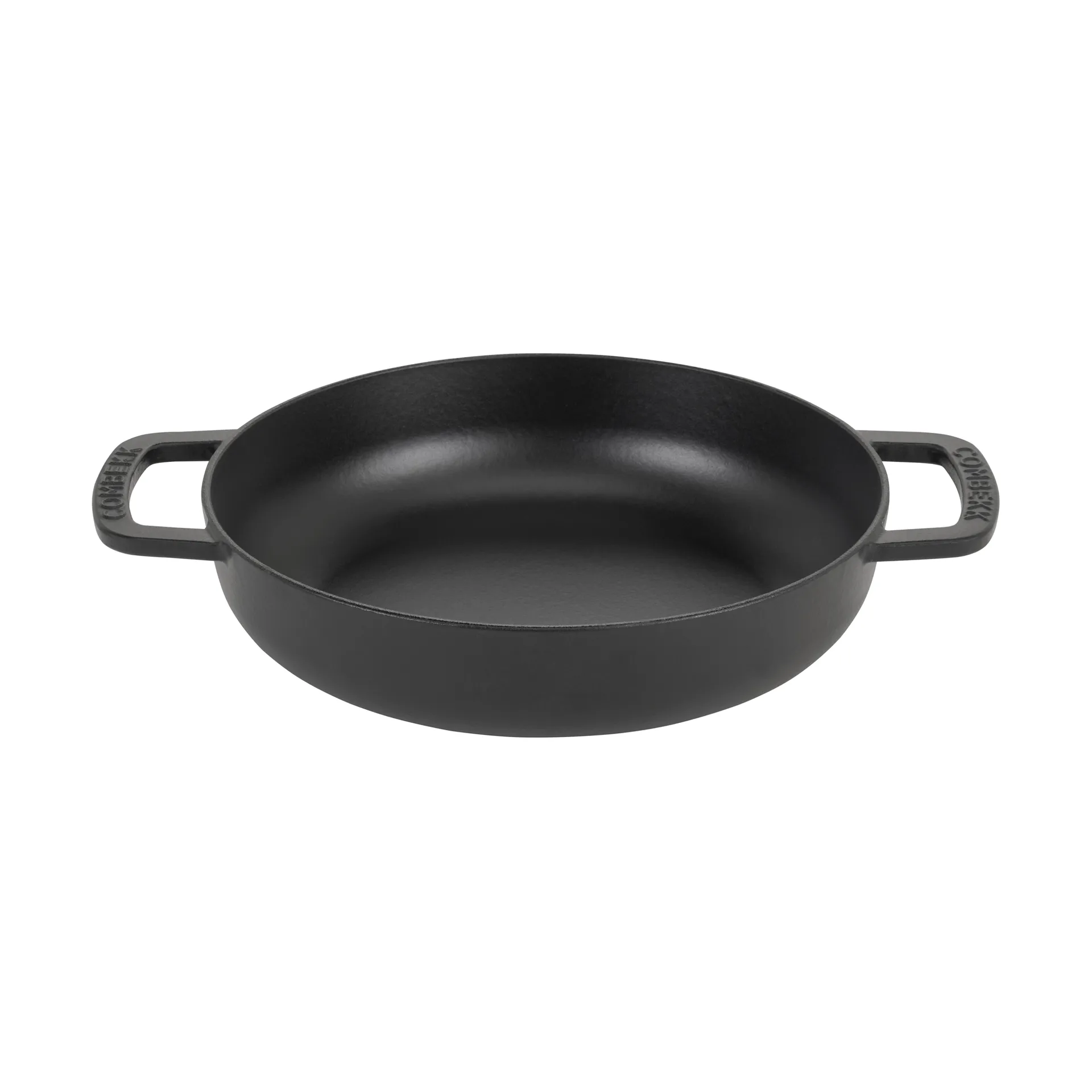 Combekk Enameled traktørpande støbejern Ø28 cm, Black-silver knob Combekk