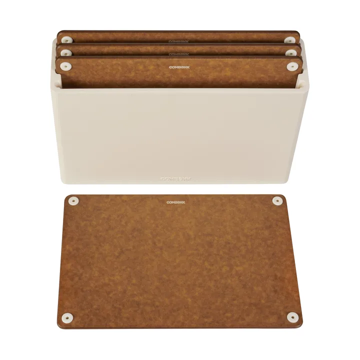 Combekk skærebræt 4-pak - Sand-brown - Combekk