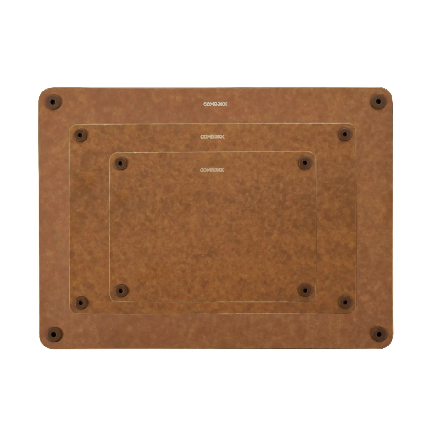 Combekk skærebræt træ 3-dele, Brown Combekk