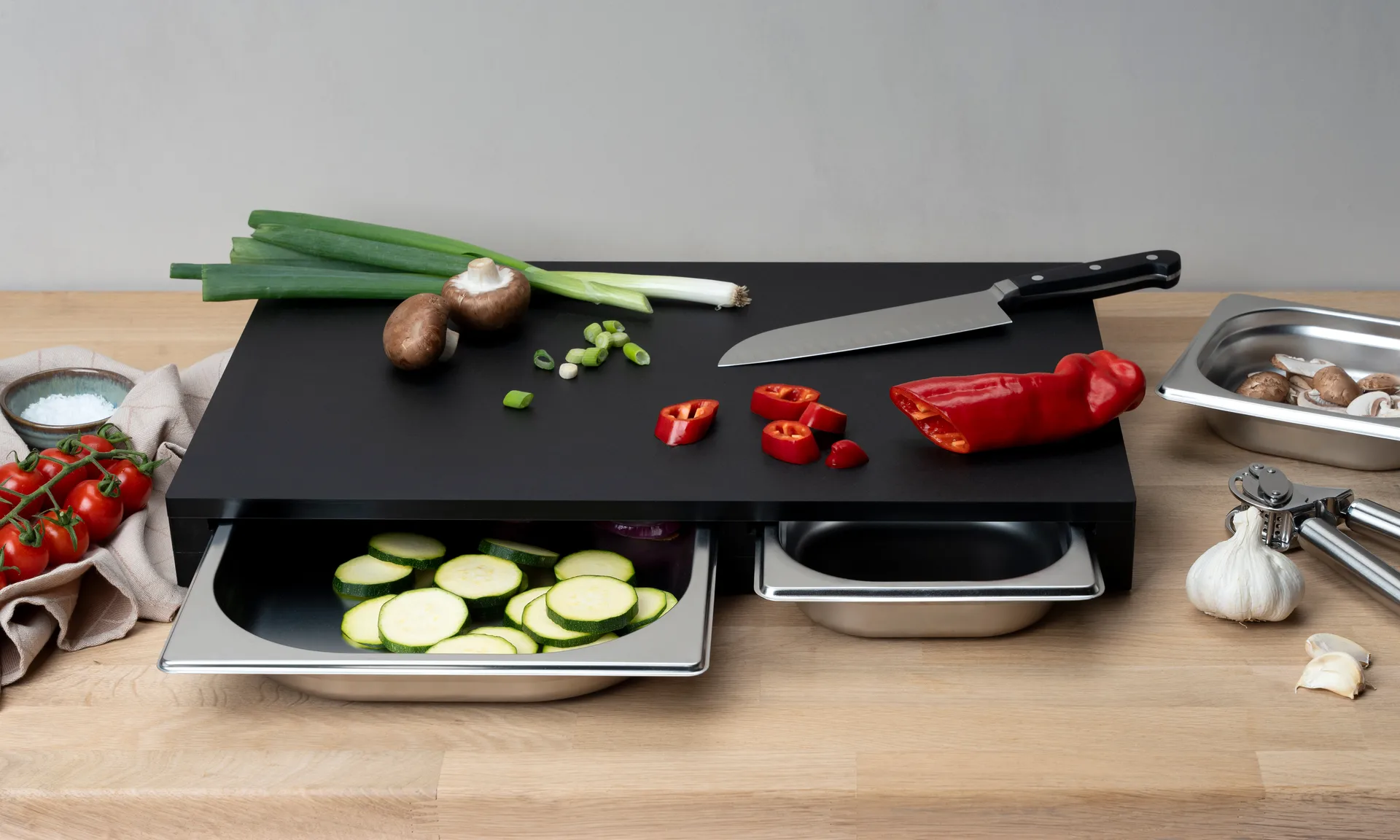 Duracore skærebræt 2 skuffer, 49,5 x 32,5 Continenta