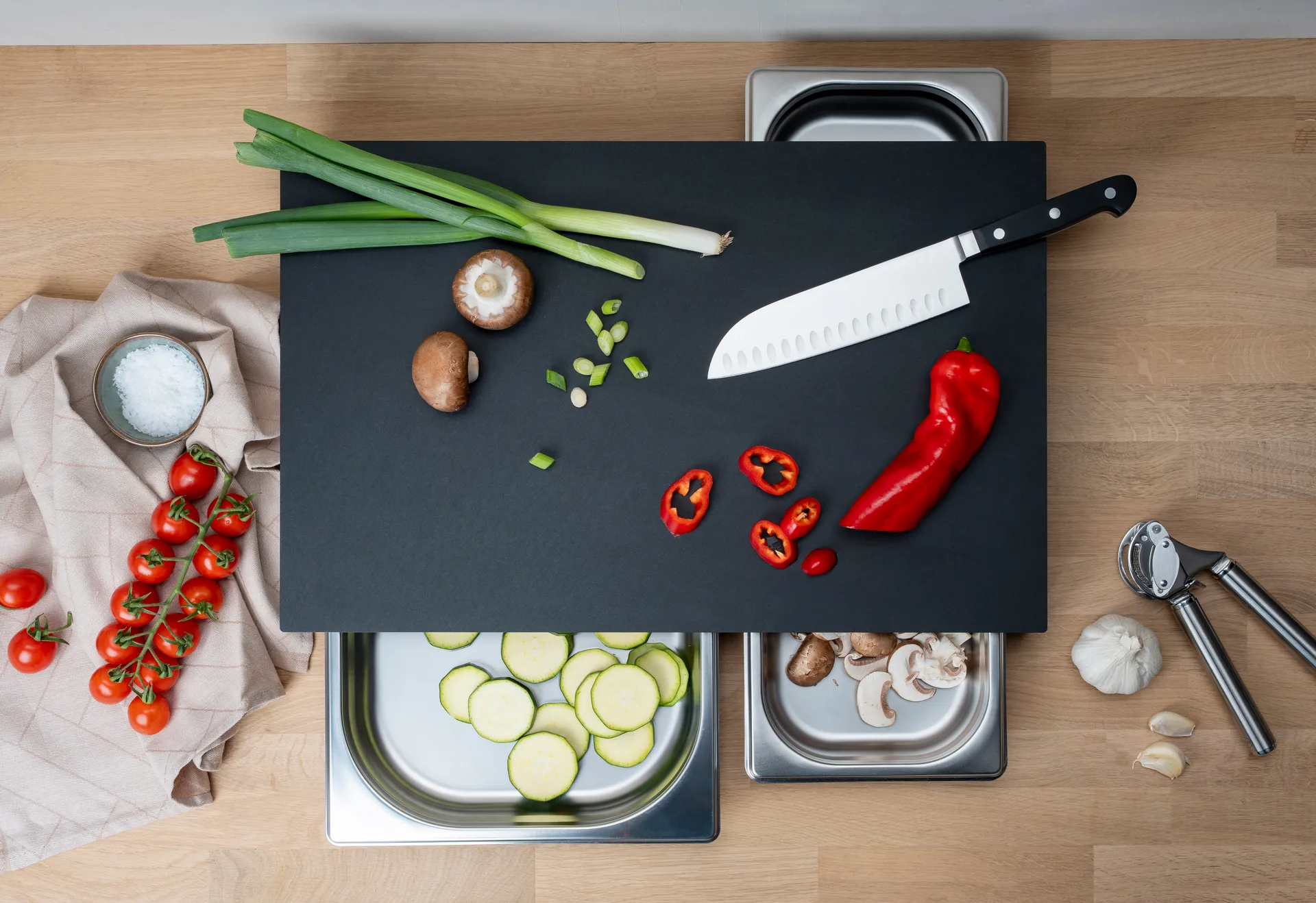 Duracore skærebræt 2 skuffer, 49,5 x 32,5 Continenta