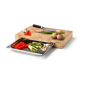 Skærebræt gummitræ med 1 skuffe
 - 27x39 cm
​ - Continenta
