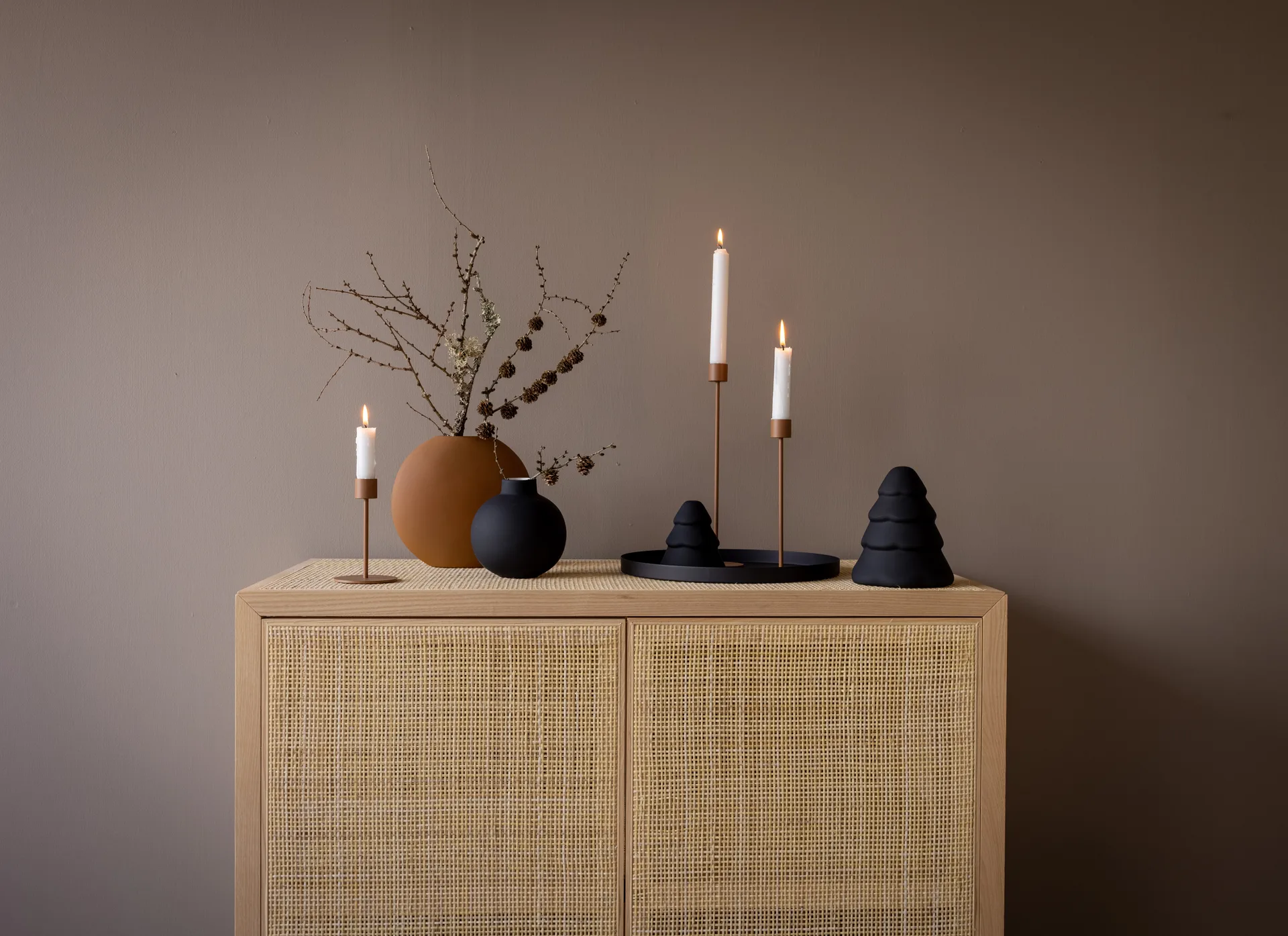 Cooee lysestage 13 cm, Coconut Cooee Design