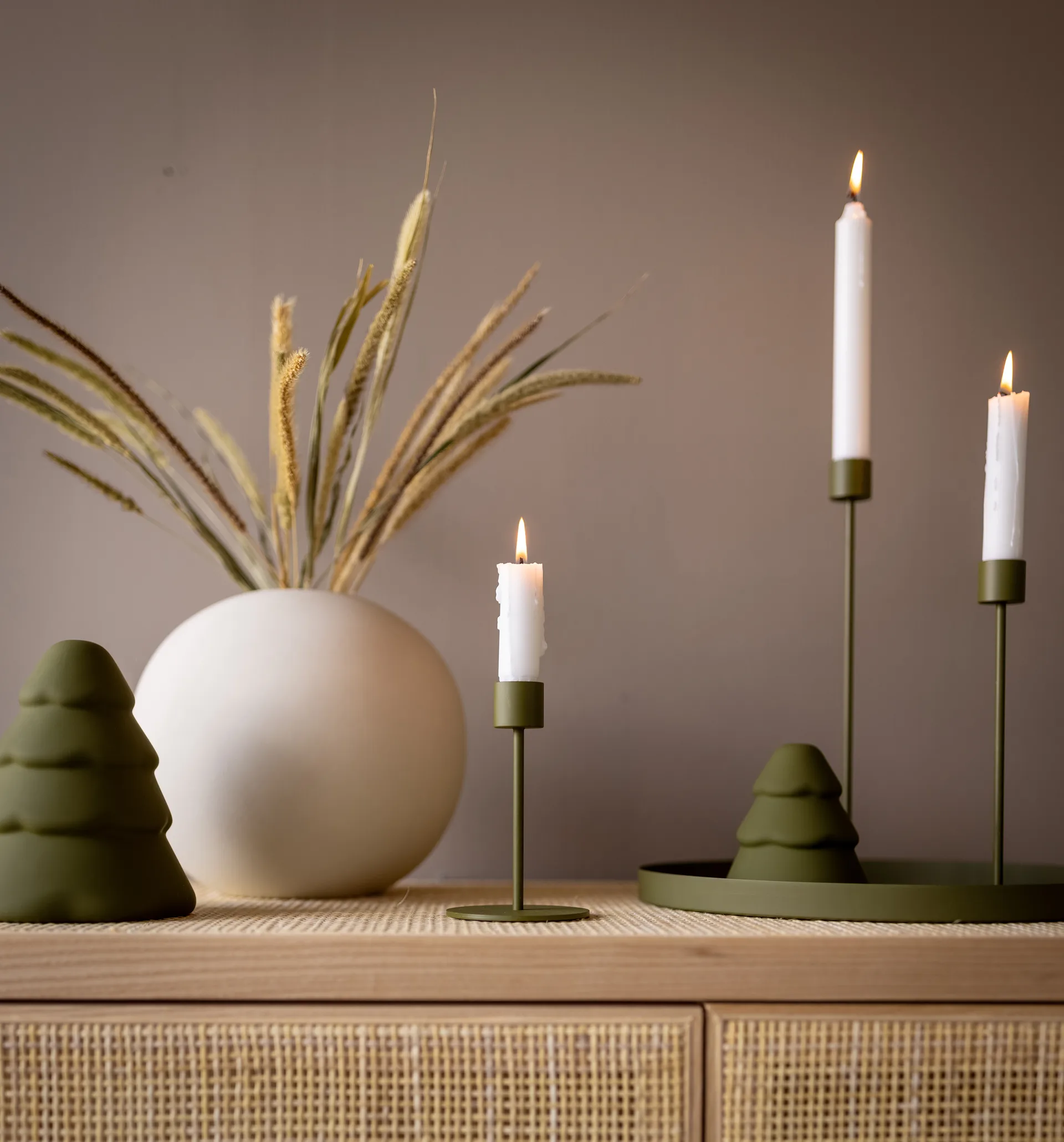 Cooee lysestage 13 cm, Olive  Cooee Design