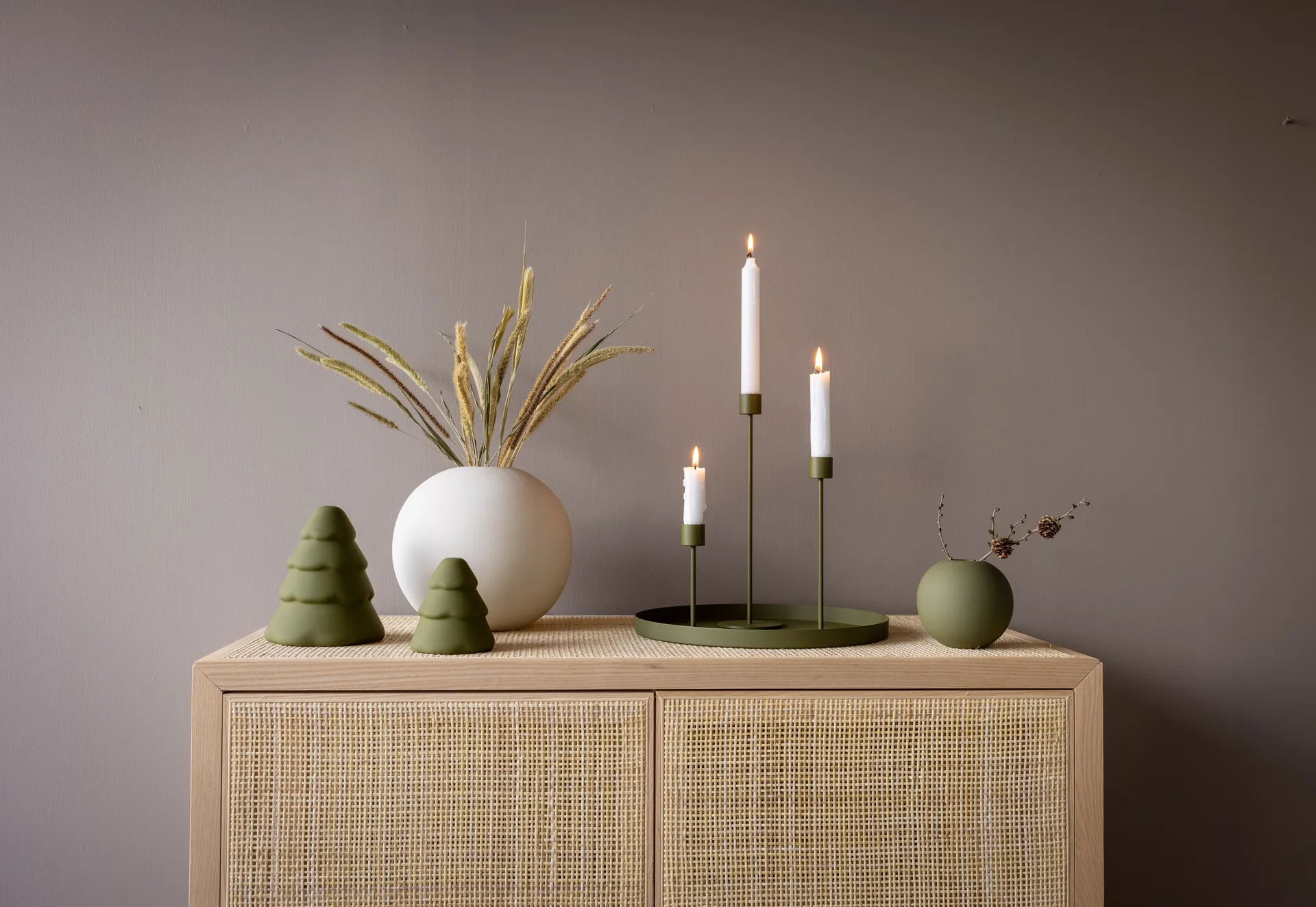 Cooee lysestage 13 cm, Olive  Cooee Design