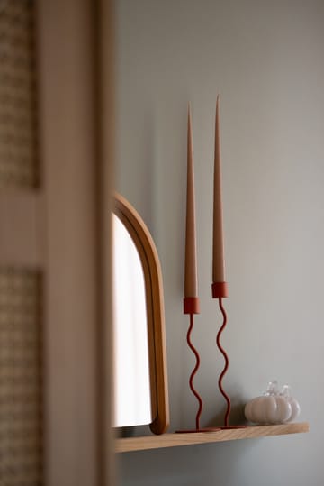 Curved lysestage 23 cm - Brick red - Cooee Design